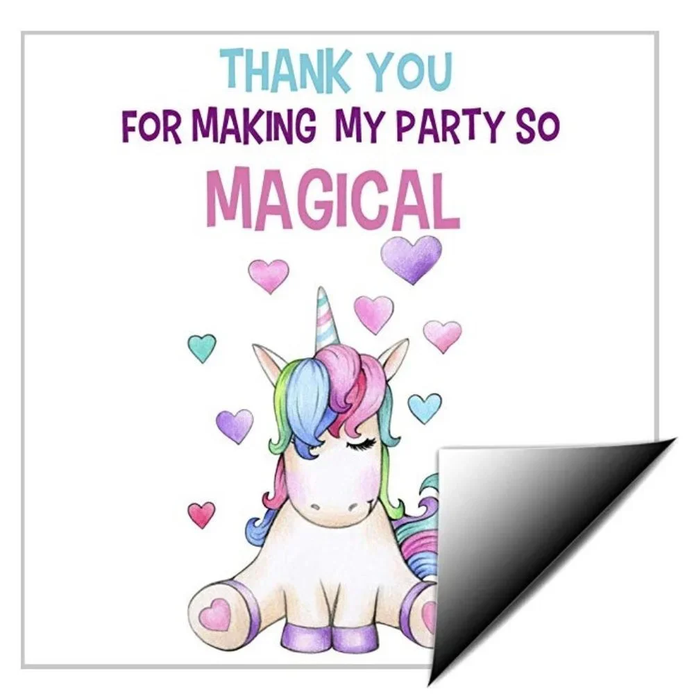 Thank you for coming to my party stickers